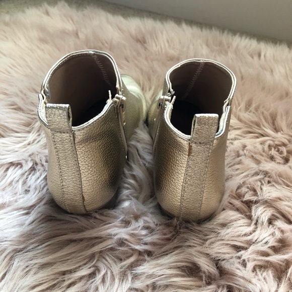 Metallic gold ankle booties - Picture 3 of 5